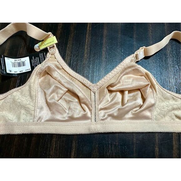 Bali NWT size 34B champagne Double Support Spa Closure Wireless Bra style 3372 - Picture 5 of 6